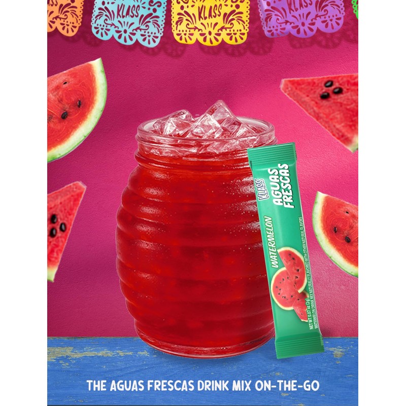 Klass Aguas Frescas | Drink Mix Variety Pack |Watermelon Flavored