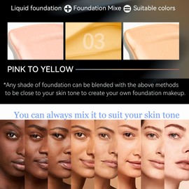 Liquid Foundation Mixer, Colour Corrector Foundation For Mature Skin, Make Up Foundation Shade Adjuster, Face Primer Concealer Foundation Full Coverage, Anti-Redness (Yellow)