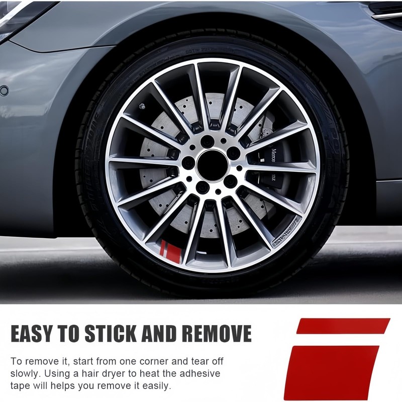 6/8pcs Rim Decal Stripes Car Decals for 18-21 Inch Wheels