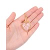 JSDDE Metal Cage Rose Quartz Crystal Pendant Necklaces Healing Crystal