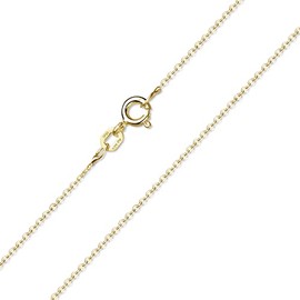 MATERIA by Matthias Wagner K129 Women's Gold Chain 925 Silver 1 mm Wide 40-60 cm, Gold
