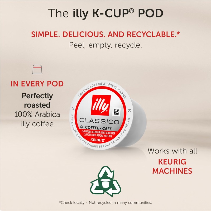 Illy Coffee, Smooth And Balanced, Classico Medium Roast K-Cups, Made