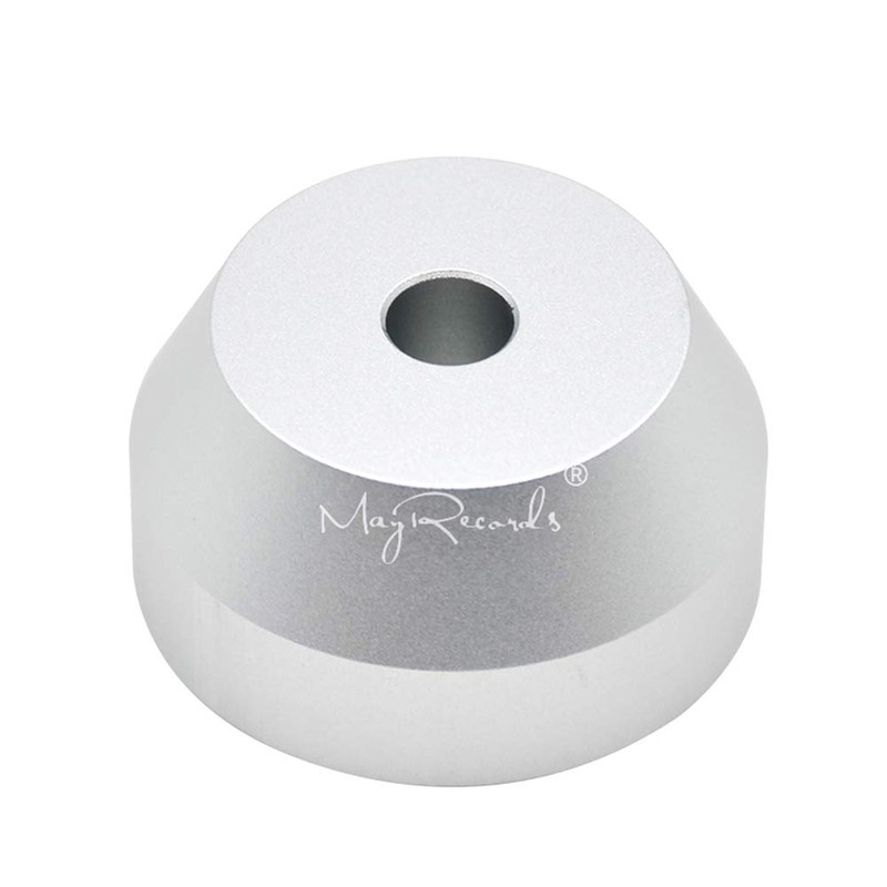 MayRecords 7" EP Record Adapter Accessory 45 Rotation 51g (Silver)