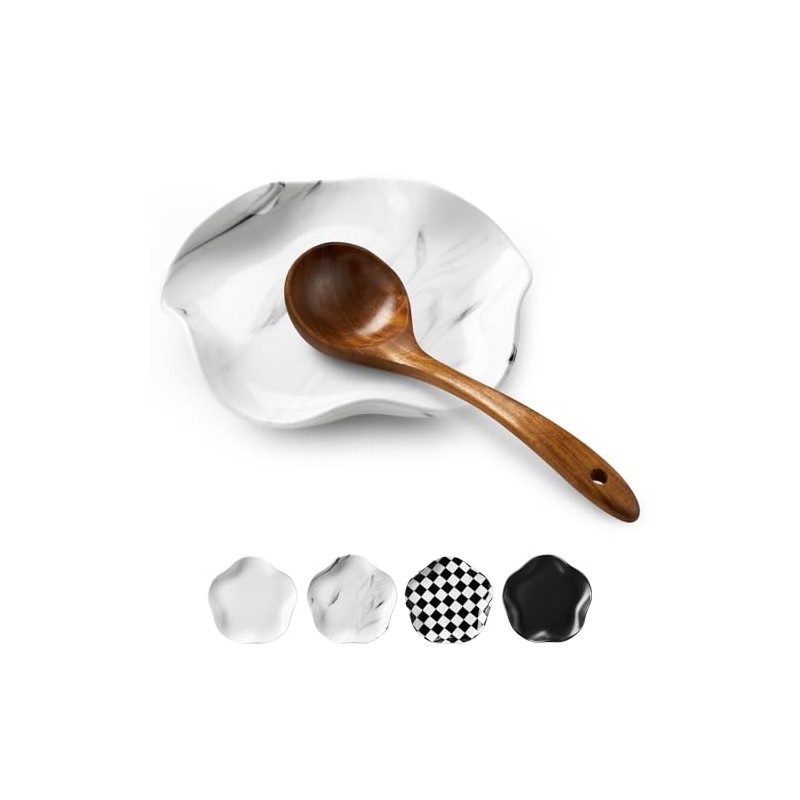 ABRUTY Spoon Rest for Stove Top, Ceramic Spoon Holder for