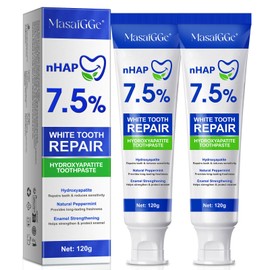 Hydroxyapatite Toothpaste Travel Size for Oral Health Management Fresh Breath, Whitening Mint Toothpaste, Remove Dental Plaque, Repair Damaged Enamel, Improve Enamel's Resistance to Dental Plaque