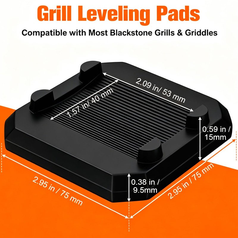 8Pcs 1/4" Grill Leveling Shims Kit Compatible with Blackstone &