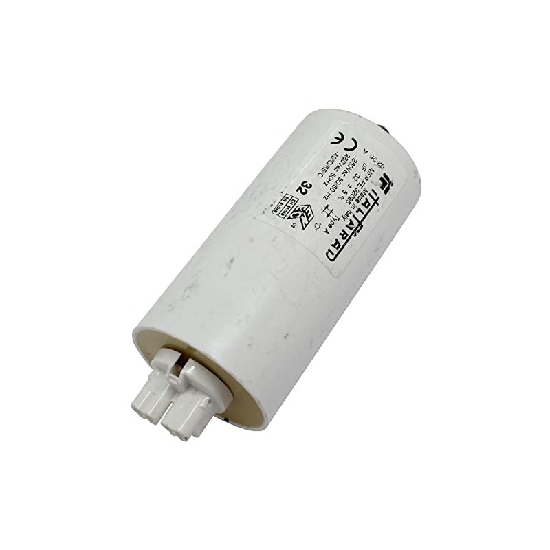 Capacitor 32µF 250V 40 x 93 mm Push-in Italian Wheel