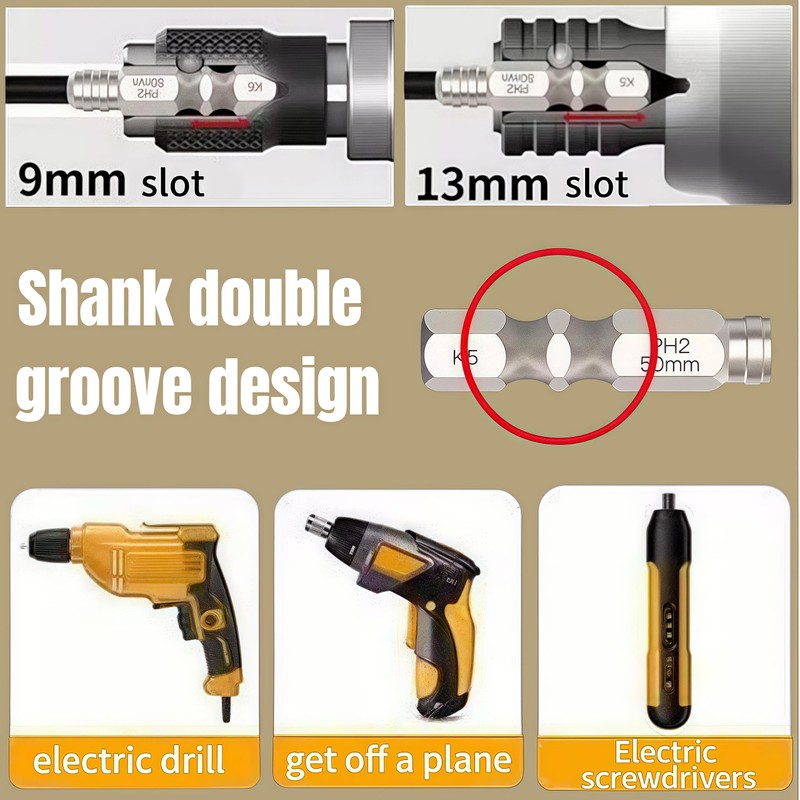 High Magnetic Screwdriver Drill Bit Set, 2025 New Anti Slip