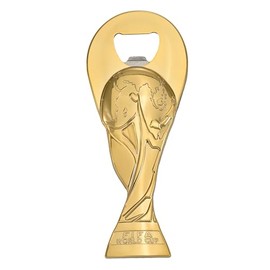 Edición oficial de la Copa Mundial de la FIFA 2026 – Abrebotellas con imán de trofeo dorado 2.5D de 2.75 pulgadas, artículo de coleccionista atemporal, ideal para refrigeradores, enfriadores de metal
