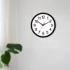 Rohioue Wall Clock Modern 10 Inch Black Battery Operated Silent