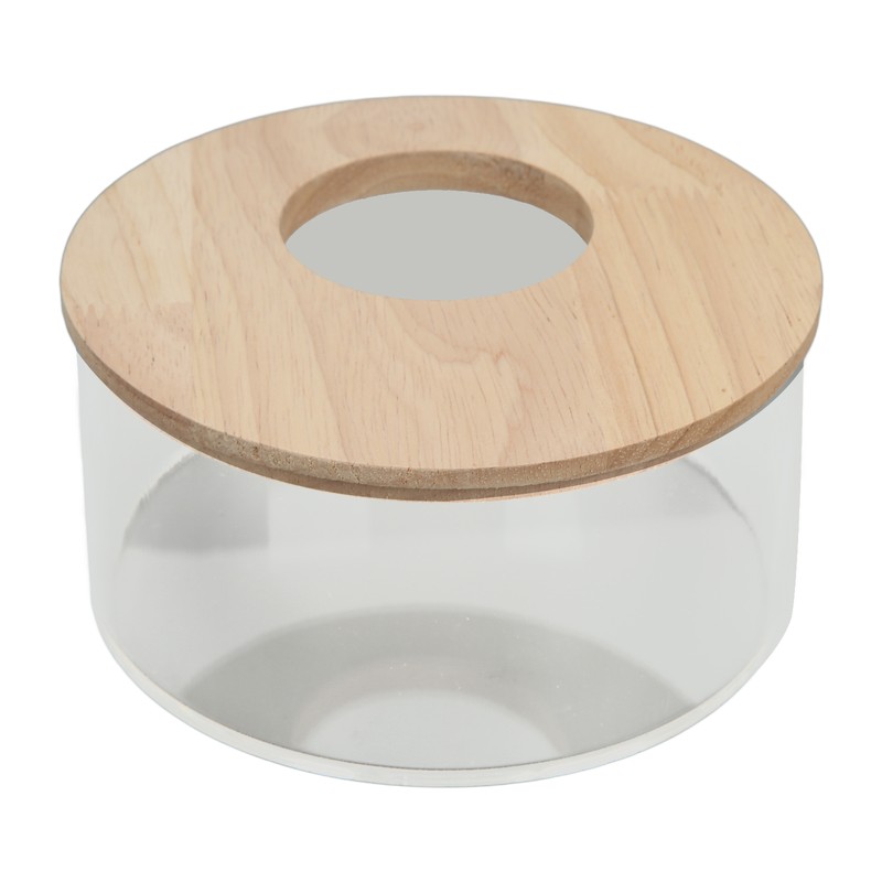 Hamster Sand Bathtub Small Round Shaped Pet Sand Box Transparent