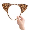 Gatuida 9pcs Leopard Print Cat Ear Headbands Plush Fuzzy Animal