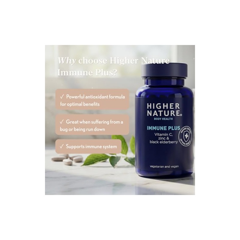 Higher Nature Immune Plus - Vitamin C with Zinc -