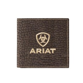 ARIAT Large Bifold Wallet Bull Hide Brown, brown