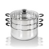 Concord 30 CM Stainless Steel 3 Tier Steamer Pot Steaming