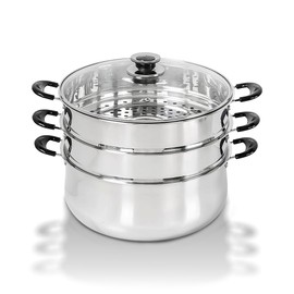 Concord 30 CM Stainless Steel 3 Tier Steamer Pot Steaming Cookware - Triply Bottom