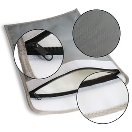 Harbre 15 x 11 Inch Fire Safe Document Bag Plus Small Waterproof Pouch with Zipper for Cash, Money, Wallet, Passport, Jewelry - Fireproof, Heatproof, Damage Resistant Storage for Home, Travel, Work