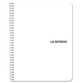 BookFactory Lab Notebook/White Laboratory Notebook - Professional Grade - 100 Pages, 8.5" x 11" Wire-O, LAB-100-7GW-PPW(LAB-Notebook)