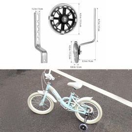 Growth Support Adjustable Safety Training Wheel for 12-20 Inch Kids Bikes (Silver)