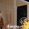 Solhice LED Curtain Lights Outdoor 40ft x10ft, 800 LED Plug