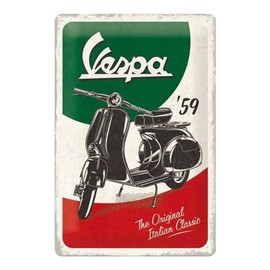 Nostalgic Art Vespa The Italian Classic, Metal Tin Sign Multi-Coloured 20 x 30 cm