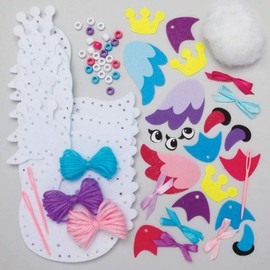 Baker Ross AX835 Swan Princess Sewing Decorations - Pack of 3, Great for Beginners, Children's Arts and Crafts Activities or Small Gifts