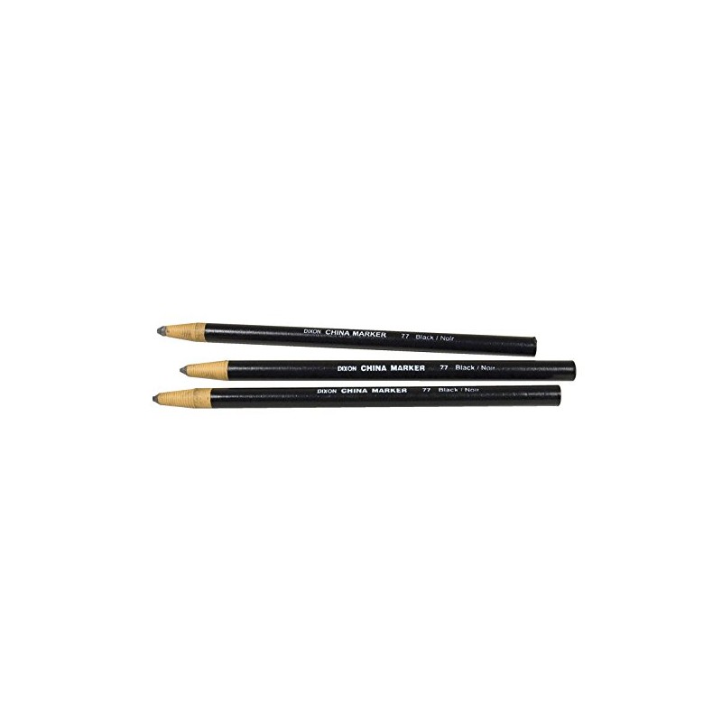 Dixon China Marker, Black, Dozen, 12 Count (Pack of 1)
