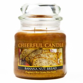 A Cheerful Giver - Banana Nut Bread - 16oz Medium Scented Candle Jar with Lid - Cheerful Candle - 80 Hours of Burn Time, Christmas Gift for Women, Brown