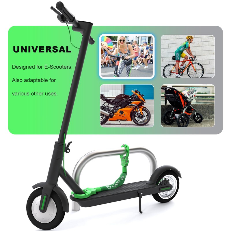 Mezelon Electric Scooter Lock, 8mm Chain Lock Bike Locks Heavy