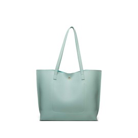 Dreubea Women's Soft Faux Leather Tote Shoulder Bag from , Big Capacity Tassel Handbag, Aquamarine, Large