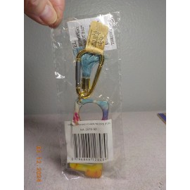 KARMA SIGNED TIE DYE SAFE TOUCH KEYCHAIN NEW/PKG 4 3/4" L GOLD/SILVER/TA