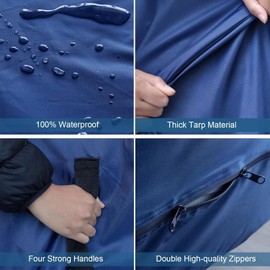 Mattress Bags for Moving and Storage, Heavy Duty Twin Mattress Bag with 4 Strong Handles, 100% Waterproof Mattress Cover/Protector for Moving Twin Size, Reusable Thick Tarp, Black