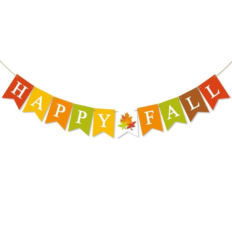Fall Pumpkin Maple Leaf Hanging Swirls Autumn Swirls Streamers Happy