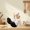 NCONCO Chef Figurine with Waving Hand Happy Chef Resin Figurine