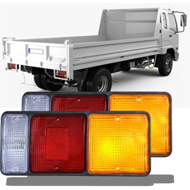 APSMOTIV 2x Tail Lamp Rear Combination Lights Assembly Tail Brake Lights Lamp Rear Lamp with 12v Bulbs Suitable for Compatible with Mitsubishi Canter Fusu Truck (12 Volts)