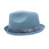Peter Grimm Depp Fedora Sombrero, Azul desteñido, Small-Medium