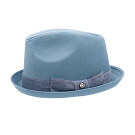Peter Grimm Depp Fedora Sombrero, Azul desteñido, Small-Medium
