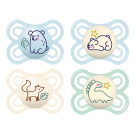 MAM Perfect Day+Night 0-6 Pack of 4 Blue