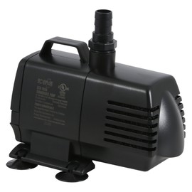 EcoPlus Eco 1056 Water Pump Fixed Flow Submersible Or Inline For Aquariums, Ponds, Fountains & Hydroponics - UL Listed, 1083 GPH, Black