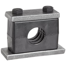 Behringer Heavy Series Pipe Clamp, Polypropylene with Plain Carbon Steel Hardware, Weld Mounting, 3/4" Pipe Size