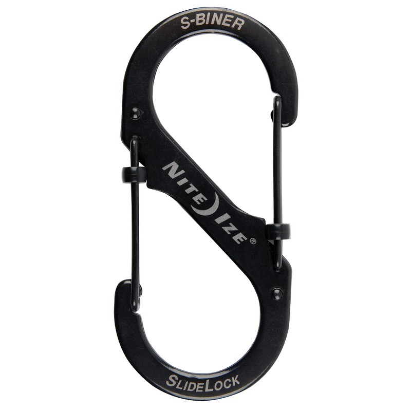 Nite Ize LSB4-11-R3 S-Biner Slide Lock Carabiner, Black, #4-75lb