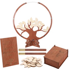 Geelin 56 Pcs Funeral Guest Book Alternatives Set for Memorial Service Elegant Celebration of Life in Loving Memory with 50 pcs Leaves Box Sign and Pens Funeral Supplies