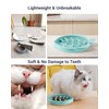 Coomazy 2-in-1 Silicone Slow Feeder Dog Cat Bowls, Lick Mat