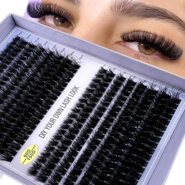 Mixed Length Individual False Eyelashes, 1 Box Natural Look Eyelash