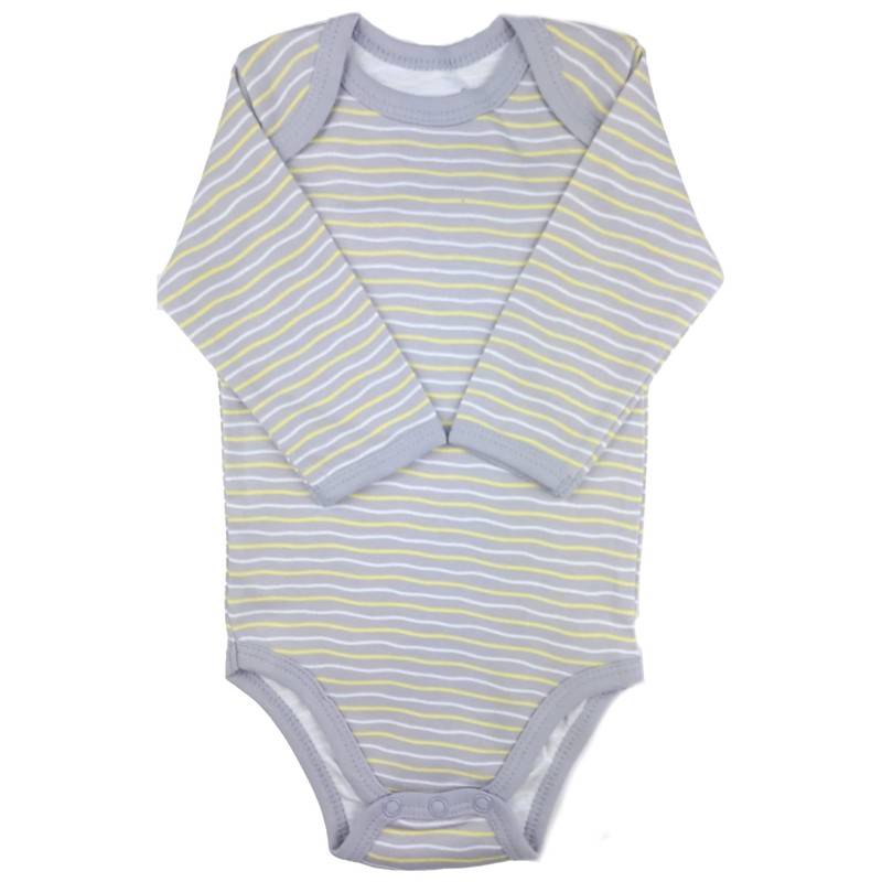 123 Bear 100 % Algodón Body, Paquete de 4 gris