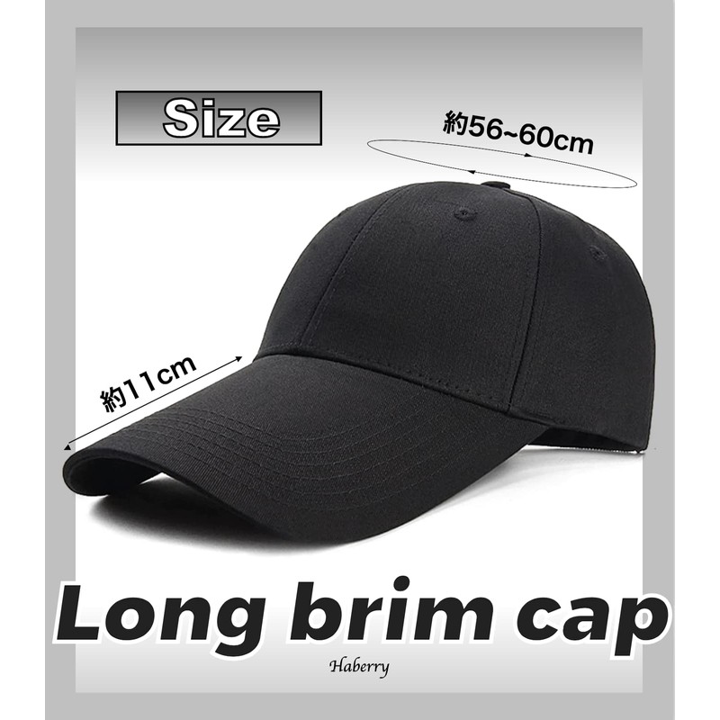 Haveli Men's Long Brim Cap, Sun Protection, Hat, Baseball Cap,