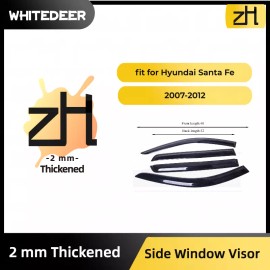zh Fits for Hyundai Santa Fe 2007-2012 Side Window Visor Sun Rain Deflector Guard