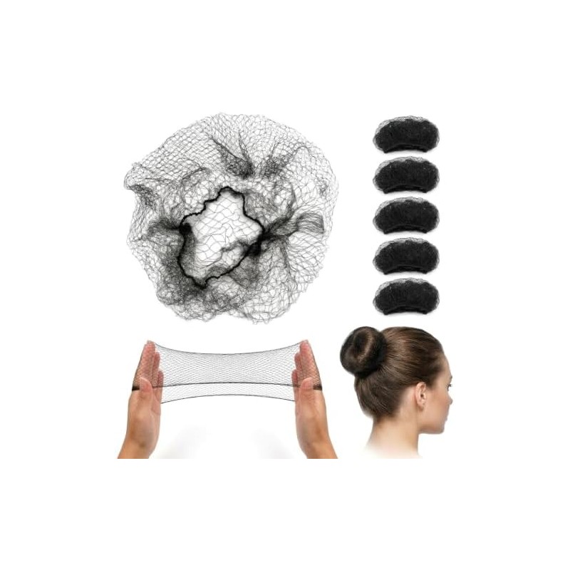 Red para Cabello, 80 Pzs Malla Elástica Invisible para Mujeres
