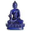 BUDDHAFIGUREN Buddha-Statue Medizinbuddha Blau aus Resin (Gießharz) 13 cm Sitzend