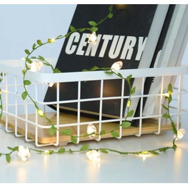 Vigdur 2 Packs Vine String Lights - Tiny Leaf Ivy String Lights with 48 Star Lights Battery Powered Waterproof Fairy Light Indoor Outdoor for Bedroom Party Garden Wall Décor St. Patrick's Day